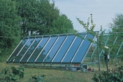 Using alternative energies: solar panels